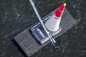 Pete McLeod of Canada performs during the training of the third stage of the Red Bull Air Race World Championship in Chiba, Japan on June 3, 2016.