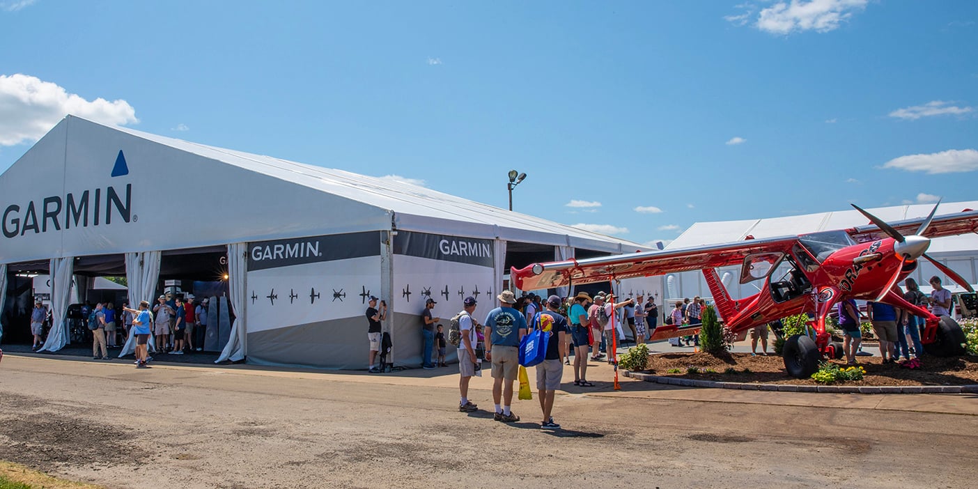 Garmin booth at EAA AirVenture Oshkosh