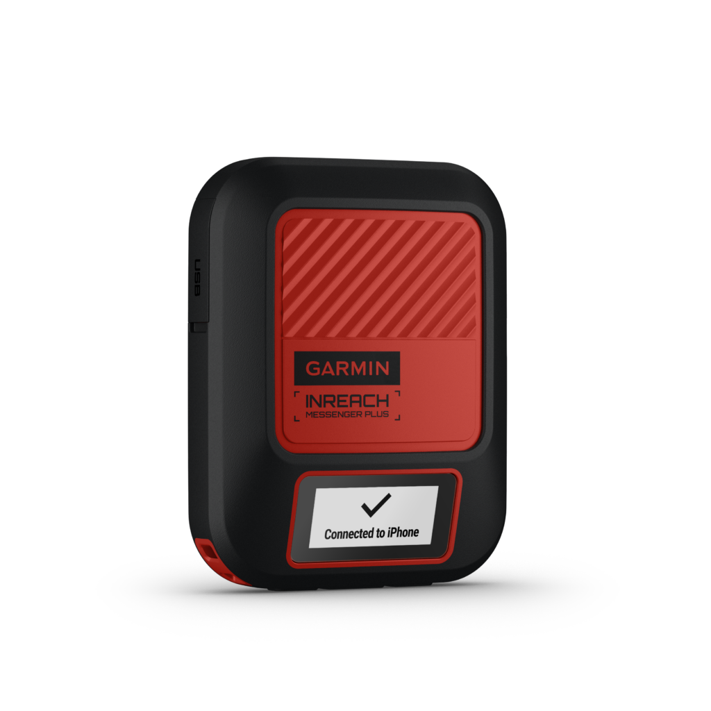 A photo of the red inReach Messenger Plus.